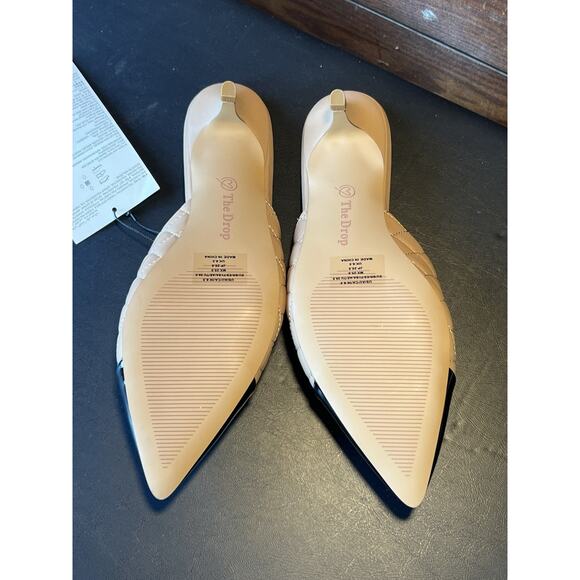 The Drop Women's Paulina Pointed-Toe Two-Tone Mule Praline Quilted Size 8.5 - Picture 7 of 10